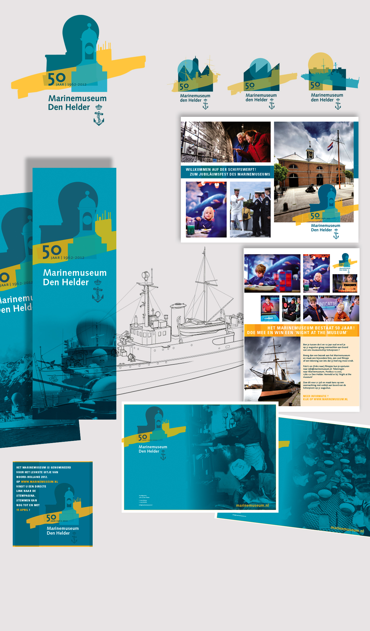 Marinemuseum Den Helder > Jubileumhuisstijl 50 jaar